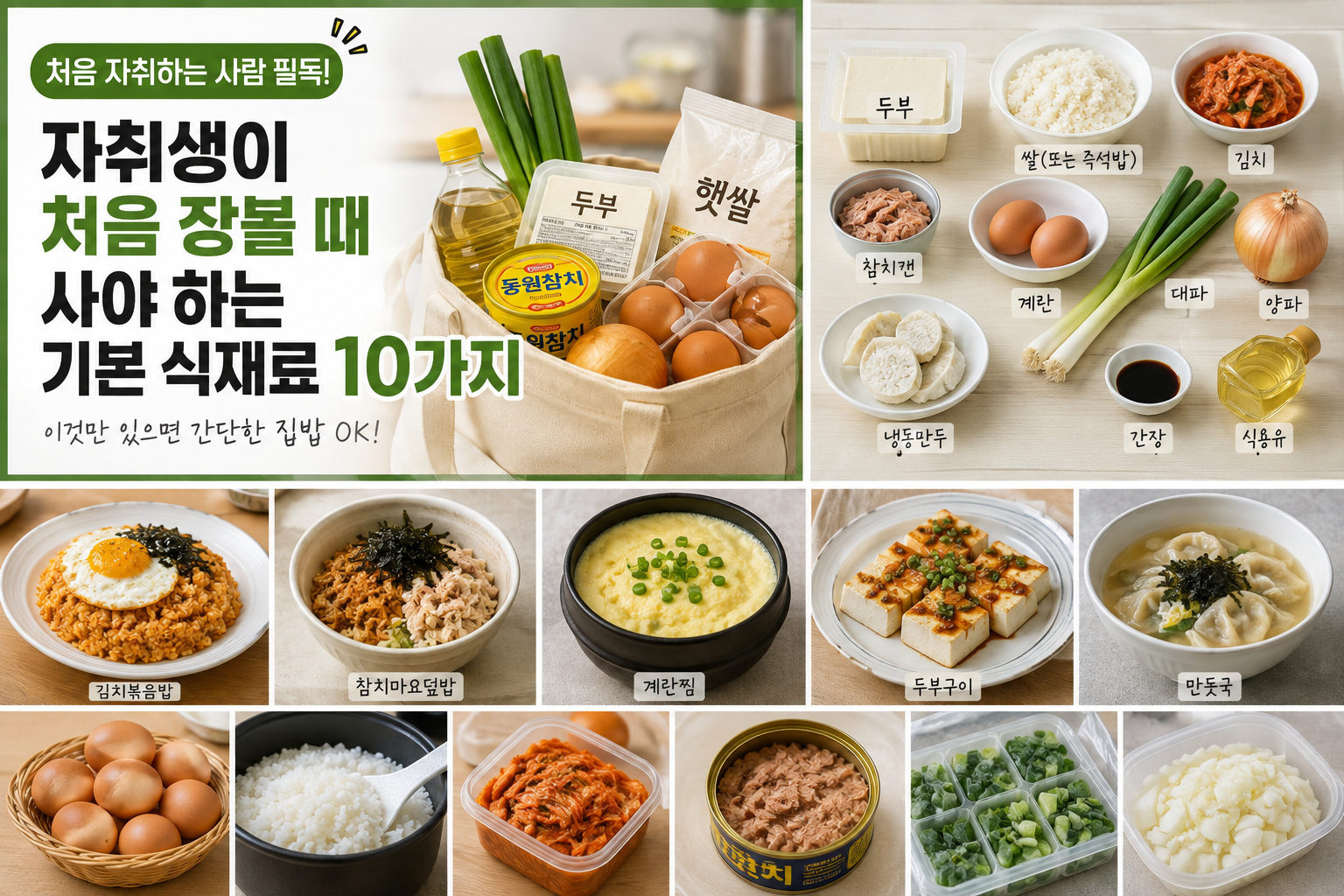 자취 필수템 식재료 10가지